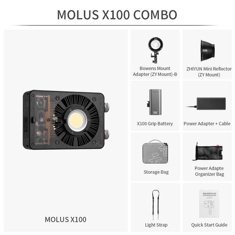 ZHIYUN LED MOLUS X100 COMBO COB LIGHT